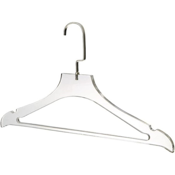 Rebrilliant YBM Home Quality Acrylic Clear Coat Hangers Made of Clear Acrylic Wayfair